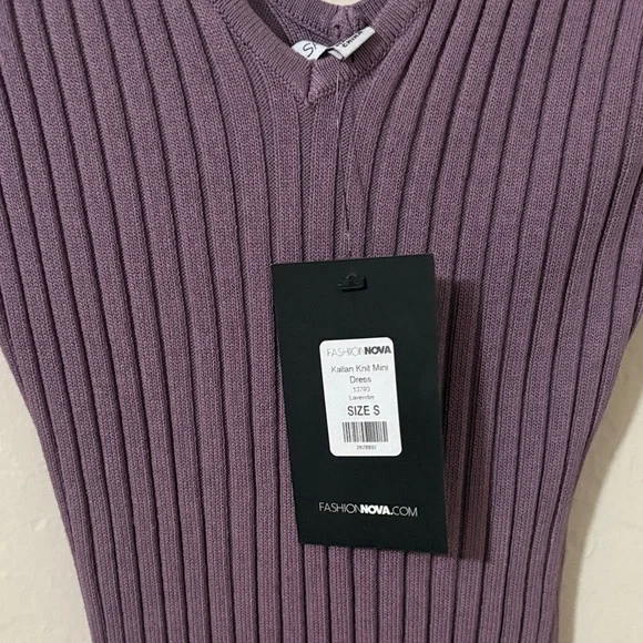 Fashion Nova Lavender Mini Dress Long Sleeve. - Picture 5 of 7